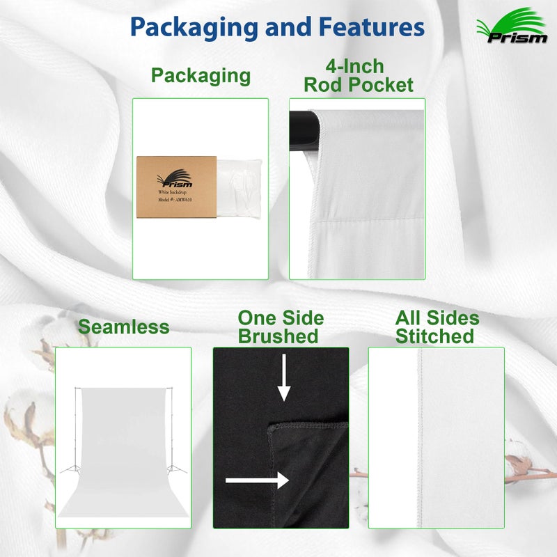 Prism 100% Cotton Extra Thick Professional Photography Backdrop 9x18 ft Black, Brushed for Low Light Reflectance and Bleed Through, Sustainable Organic Cotton Muslin with No Microplastic Shedding - Image 5